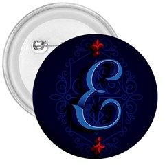 Marquis Love Dope Lettering Blue Red Alphabet E 3  Buttons by Mariart