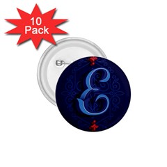 Marquis Love Dope Lettering Blue Red Alphabet E 1 75  Buttons (10 Pack) by Mariart