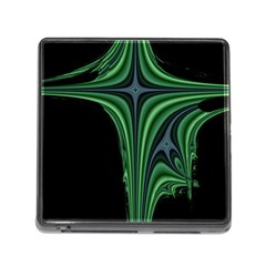 Line Light Star Green Black Space Memory Card Reader (square) by Mariart