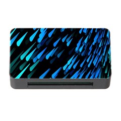 Meteor Rain Water Blue Sky Black Green Memory Card Reader With Cf by Mariart