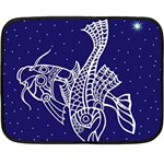 Pisces Zodiac Star Double Sided Fleece Blanket (Mini)  35 x27  Blanket Front