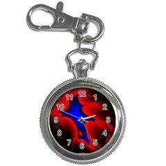 Space Red Blue Black Line Light Key Chain Watches by Mariart