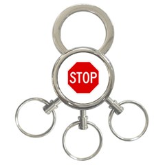 Stop Sign 3-ring Key Chains by Valentinaart