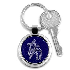 Aquarius Zodiac Star Key Chains (round) 