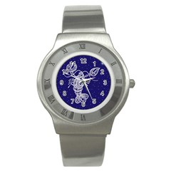 Cancer Zodiac Star Stainless Steel Watch