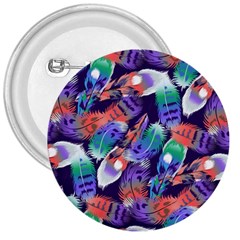 Bird Feathers Color Rainbow Animals Fly 3  Buttons by Mariart