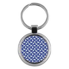 Birds Silhouette Pattern Key Chains (round)  by dflcprintsclothing