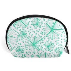 Pattern Floralgreen Accessory Pouches (large)  by Nexatart