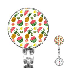 Fruits Pattern Stainless Steel Nurses Watch