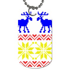 Jacquard With Elks Dog Tag (two Sides) by Nexatart