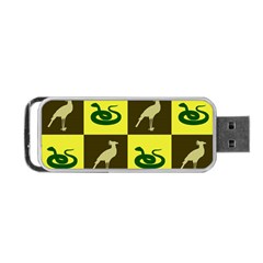 Bird And Snake Pattern Portable Usb Flash (two Sides) by Nexatart