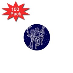 Gemini Zodiac Star 1  Mini Buttons (100 Pack) 