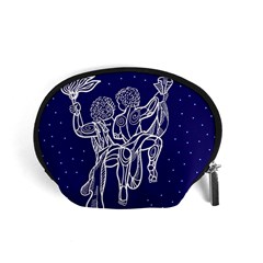 Gemini Zodiac Star Accessory Pouches (small)  by Mariart