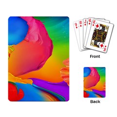 Paint Rainbow Color Blue Red Green Blue Purple Playing Card