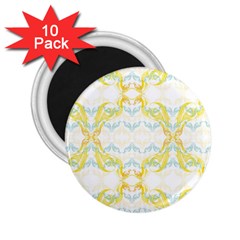 Crane White Yellow Bird Eye Animals Face Mask 2 25  Magnets (10 Pack) 