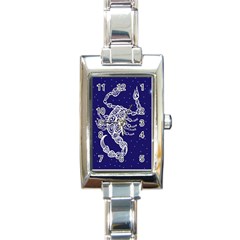 Scorpio Zodiac Star Rectangle Italian Charm Watch