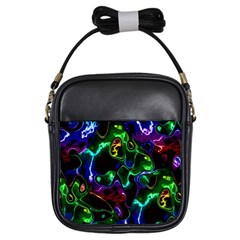 Saga Colors Rainbow Stone Blue Green Red Purple Space Girls Sling Bags by Mariart