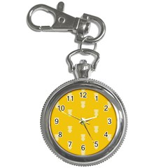 Waveform Disco Wahlin Retina White Yellow Vertical Key Chain Watches by Mariart