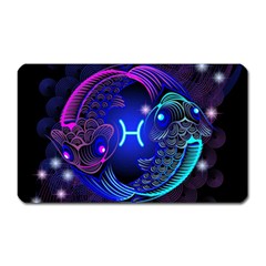 Sign Pisces Zodiac Magnet (rectangular) by Mariart