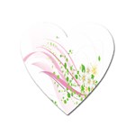 Sunflower Flower Floral Leaf Line Wave Chevron Pink Heart Magnet Front