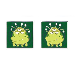 The Most Ugly Alien Ever Cufflinks (square) by Catifornia