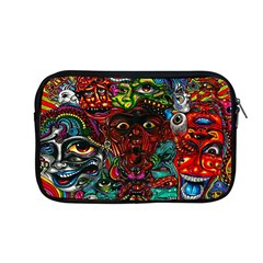 Abstract Psychedelic Face Nightmare Eyes Font Horror Fantasy Artwork Apple Macbook Pro 13  Zipper Case by Nexatart