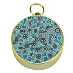 Abstract Aquatic Dream Gold Compasses by Ivana