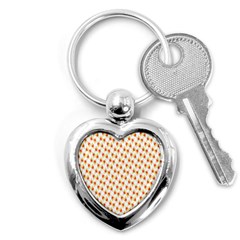 Candy Corn Seamless Pattern Key Chains (heart)  by Nexatart