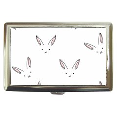 Bunny Line Rabbit Face Animals White Pink Cigarette Money Cases by Mariart