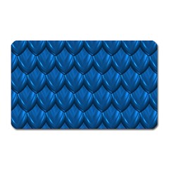 Blue Dragon Snakeskin Skin Snake Wave Chefron Magnet (rectangular) by Mariart