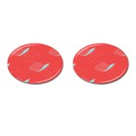 Chairs Wicker Cafe Party Comfortable Red Blue Cufflinks (Oval) Front(Pair)