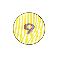 Number 9 Line Vertical Yellow Red Blue White Wae Chevron Hat Clip Ball Marker by Mariart