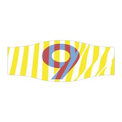 Number 9 Line Vertical Yellow Red Blue White Wae Chevron Stretchable Headband