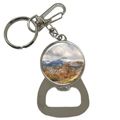 Forest And Snowy Mountains, Patagonia, Argentina Button Necklaces