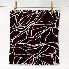 River System Line Brown White Wave Chevron Face Towel by Mariart