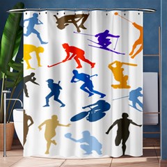 Sport Player Playing Shower Curtain 60  X 72  (medium)  by Mariart