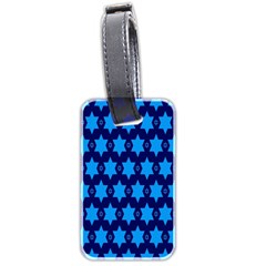 Star Blue Space Wave Chevron Sky Luggage Tags (two Sides) by Mariart