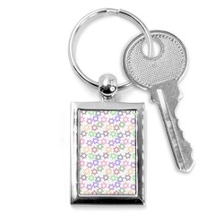 Star Space Color Rainbow Pink Purple Green Yellow Light Neons Key Chains (rectangle) 