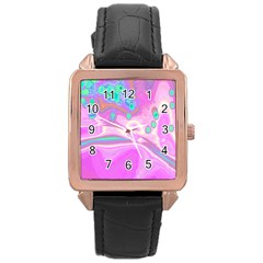 Lights Rose Gold Leather Watch  by ValentinaDesign