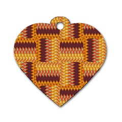 Geometric Pattern Dog Tag Heart (two Sides) by linceazul