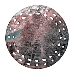 Gravel Empty Road Parque Nacional Los Glaciares Patagonia Argentina Ornament (round Filigree) by dflcprints