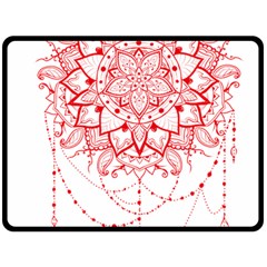 Mandala Pretty Design Pattern Double Sided Fleece Blanket (large)  by Nexatart