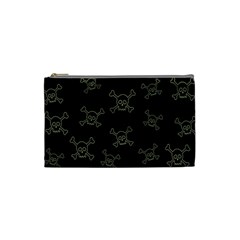 Skull Pattern Cosmetic Bag (small)  by ValentinaDesign