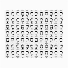 Beard Types Pattern Small Glasses Cloth (2-side) by Valentinaart