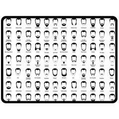 Beard Types Pattern Fleece Blanket (large)  by Valentinaart