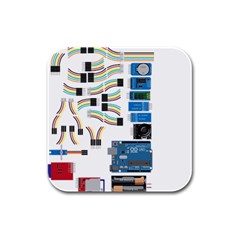 Arduino Arduino Uno Electronic Rubber Square Coaster (4 Pack)  by Nexatart