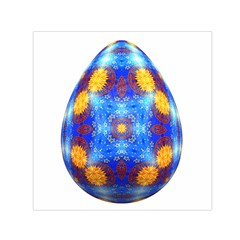 Easter Eggs Egg Blue Yellow Small Satin Scarf (square) by Nexatart