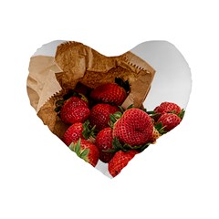 Strawberries Fruit Food Delicious Standard 16  Premium Heart Shape Cushions by Nexatart