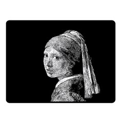 The Girl With The Pearl Earring Double Sided Fleece Blanket (small)  by Valentinaart