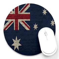 Vintage Australian Flag Round Mousepads by ValentinaDesign